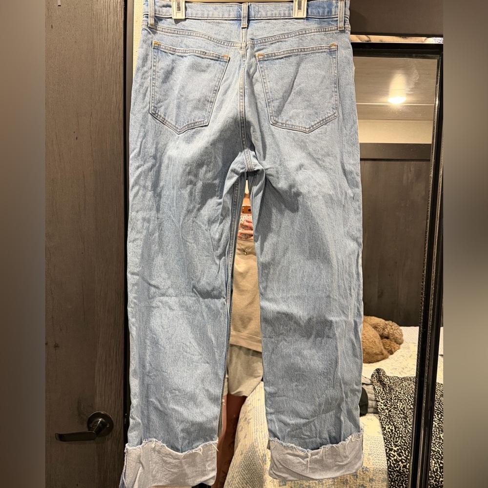 Abercrombie & Fitch Light Blue Straight-Leg Jeans - Picture 3 of 4